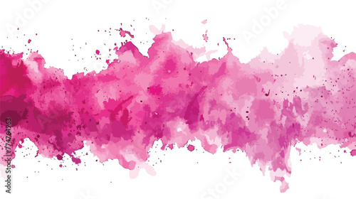 Pink ink and watercolor textures on white paper background