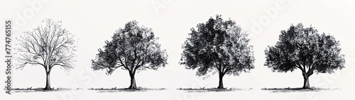 Two Trees in a Row A Timeless Tribute to the Monthly Mood Generative AI