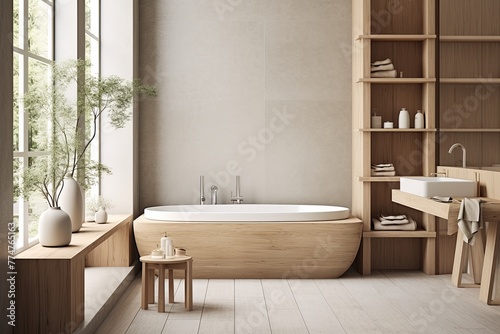 Light Wood Zen  Zen-Inspired Minimalist Bathroom Ideas with Scandinavian Influence