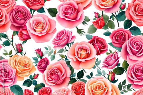 seamless pattern with roses