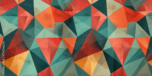 Abstract colorful wallpaper was made with triangles geometric