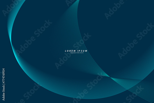 Minimal abstract wavy lines background. Vector illustration.