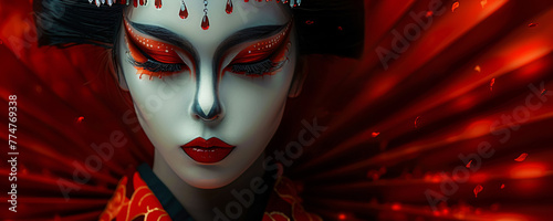 portrait of a japanese geisha