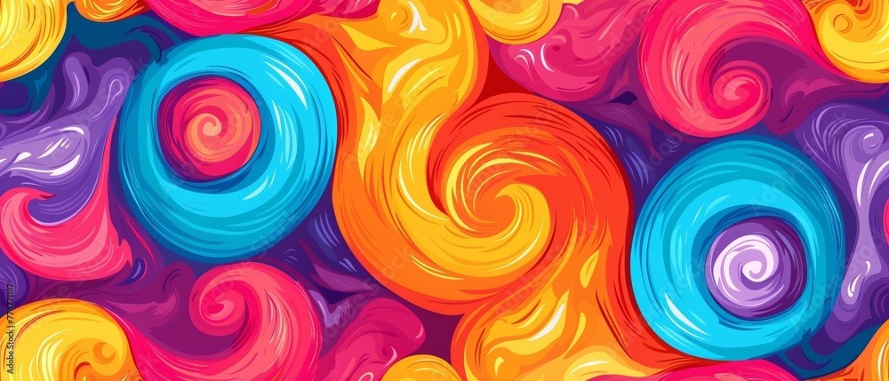 Smoothie blend swirl, cartoon pattern Smoothie blend swirl, cartoon pattern