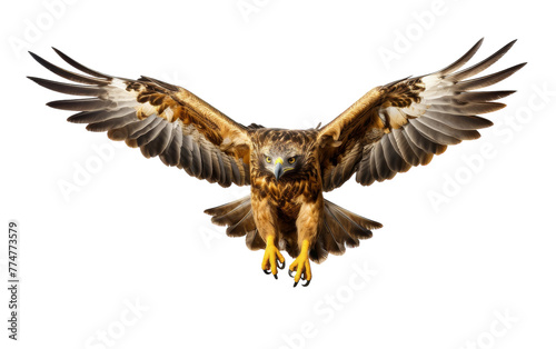 A magnificent bird of prey glides gracefully through the sky