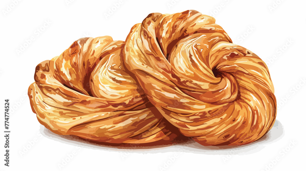 Sweet Braided Puff Palmiers Pastry or Pate Feuilletee