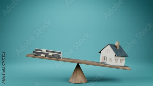 House and Money on seesaw
