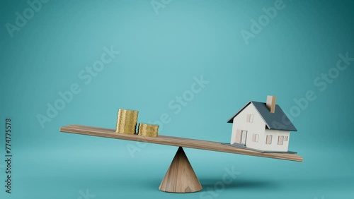 House and Money on seesaw