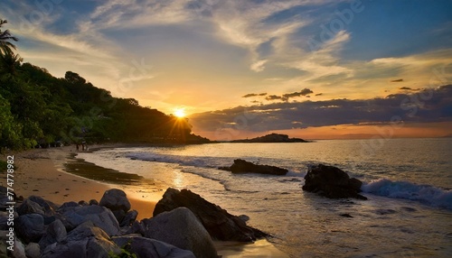 sunset over the sea