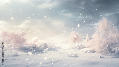  Drifting snow mesmerizing scene of snowflakes  © IYIKON