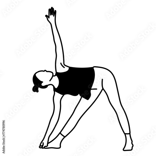 Femme faisant du yoga