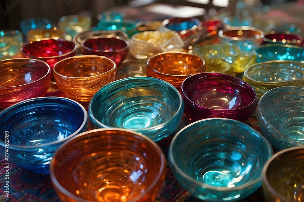 glass bottles with colorful red green blue yeollow gless ai generative glass bottles with colorful red green blue yeollow gless ai generative