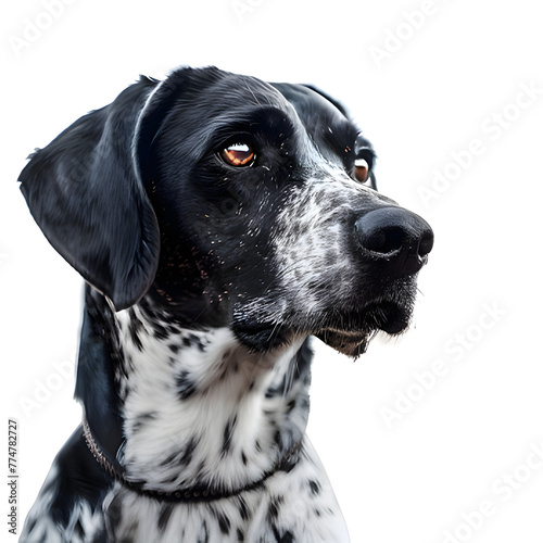 black and white dog. Generative AI
