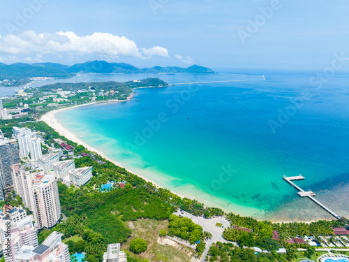 Summer seaside scenery of Dadonghai, Sanya, Hainan, China