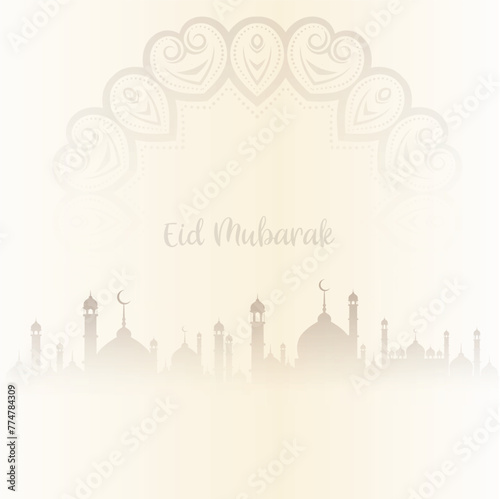 eid mubarak logo design vector template