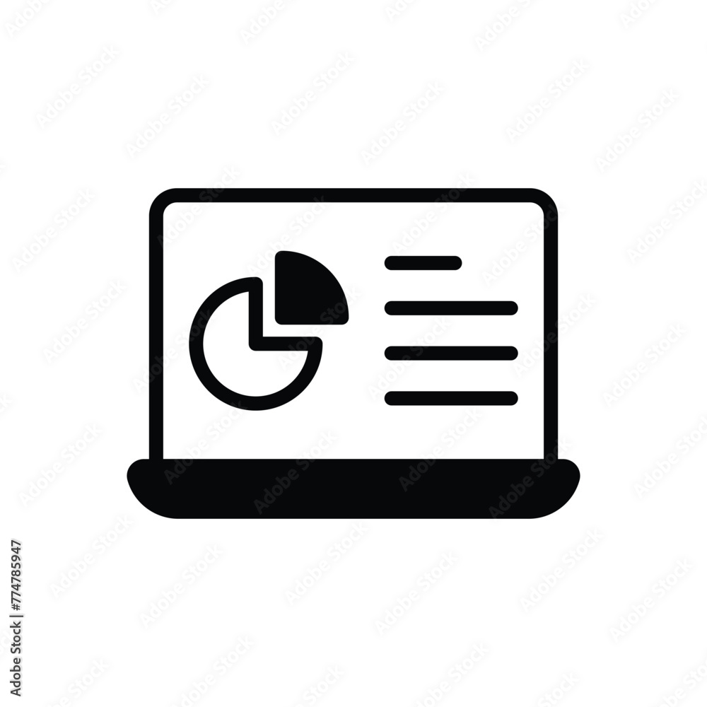 Online Statistics vector icon Online Statistics vector icon