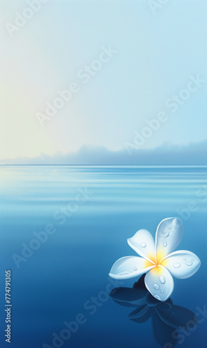 white flower on the water