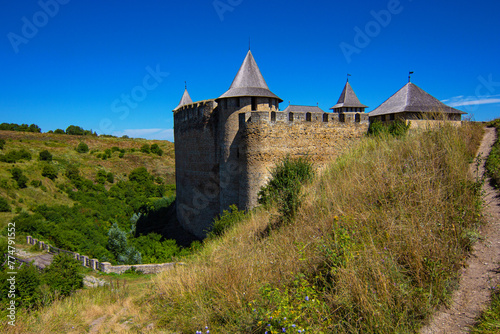 Paths leading to the Khotyn Fortress is a fortification complex located on the right bank of the Dniester River in Khotyn, Western Ukraine