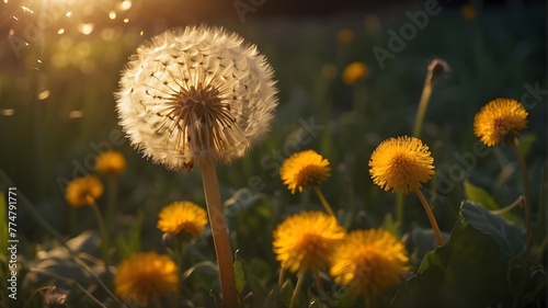 Dandelion Joy A Stunning Dandelion in the Light of the Sun