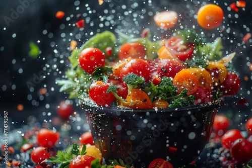 food waste concept with fre...