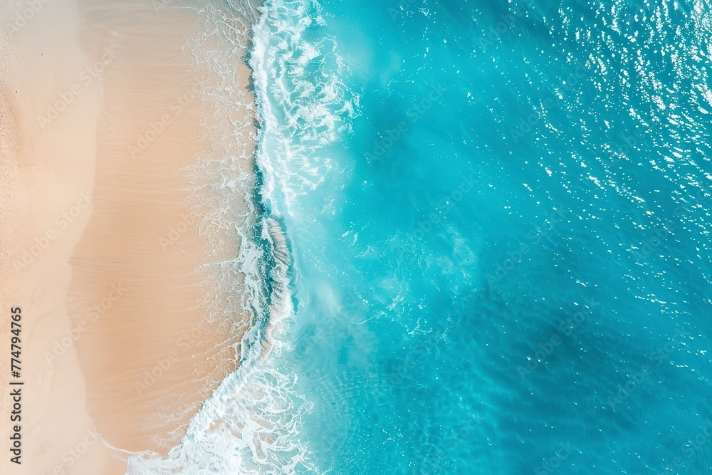 Fototapeta premium Aerial View of Beach and Ocean
