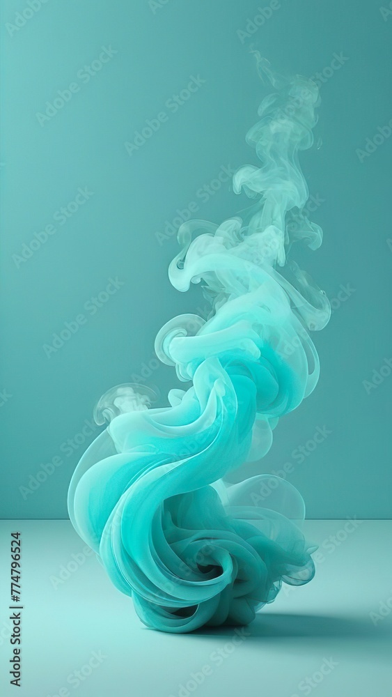 Vertical abstract texture turquoise color background with turquoise smoke. Minimalist style, monochrome Vertical abstract texture turquoise color background with turquoise smoke. Minimalist style, monochrome