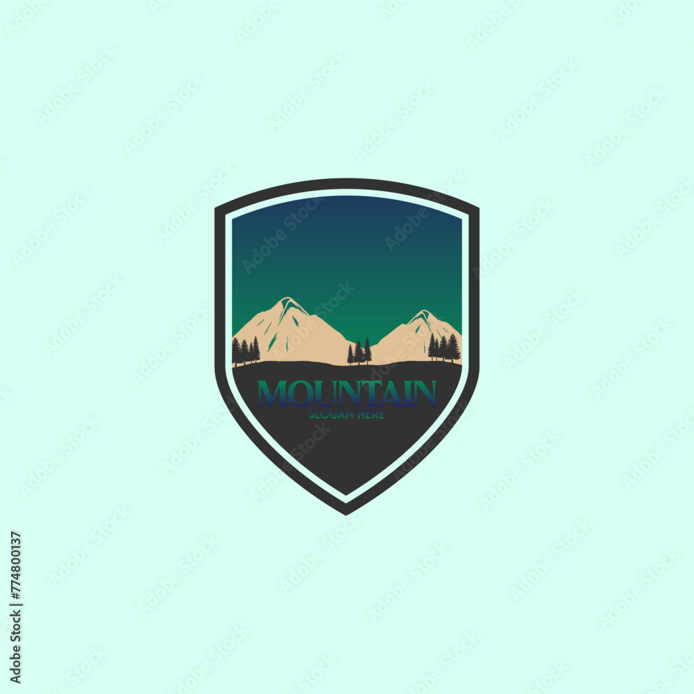 Mountain logo Illustration vector graphic of template Mountain logo Illustration vector graphic of template