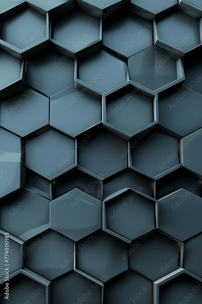 Gray Hexagonal Background With Numerous Tiles Gray Hexagonal Background With Numerous Tiles