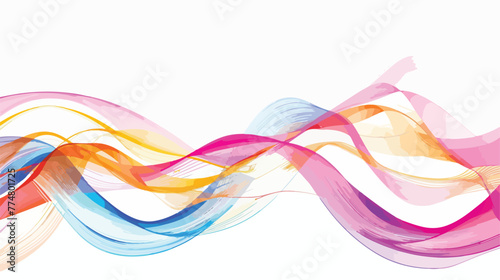 Colorful Abstract Lines background flat vector isolated