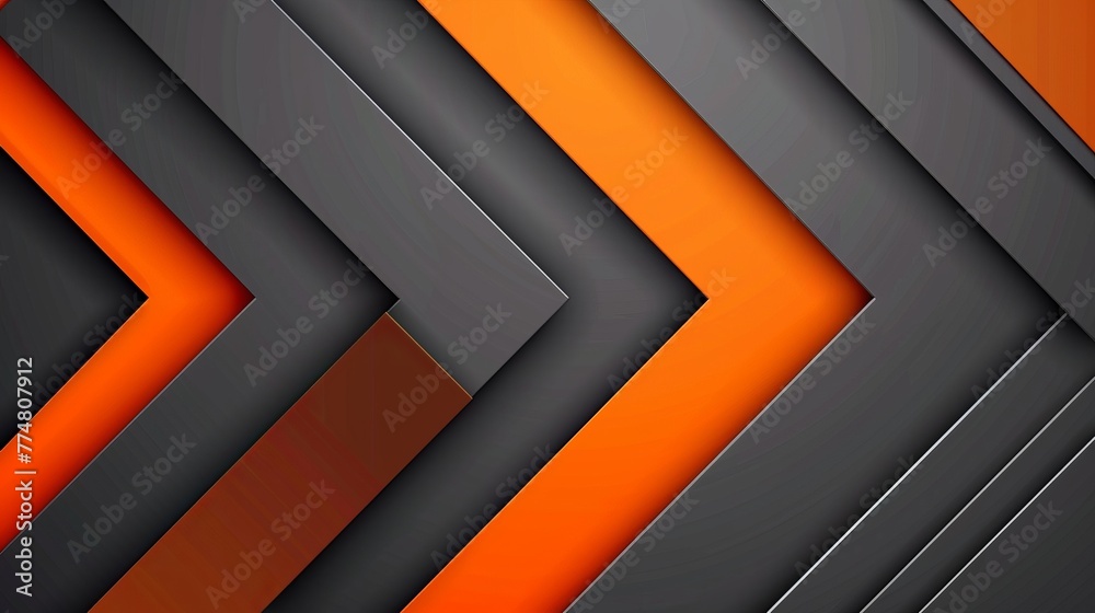 Orange Arrow Patterns on Grey - Vector Background Orange Arrow Patterns on Grey - Vector Background