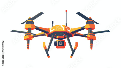 Drone technology design vector isolated flat vector isolated