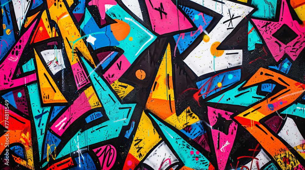 Fototapeta premium colorful graffiti on wall