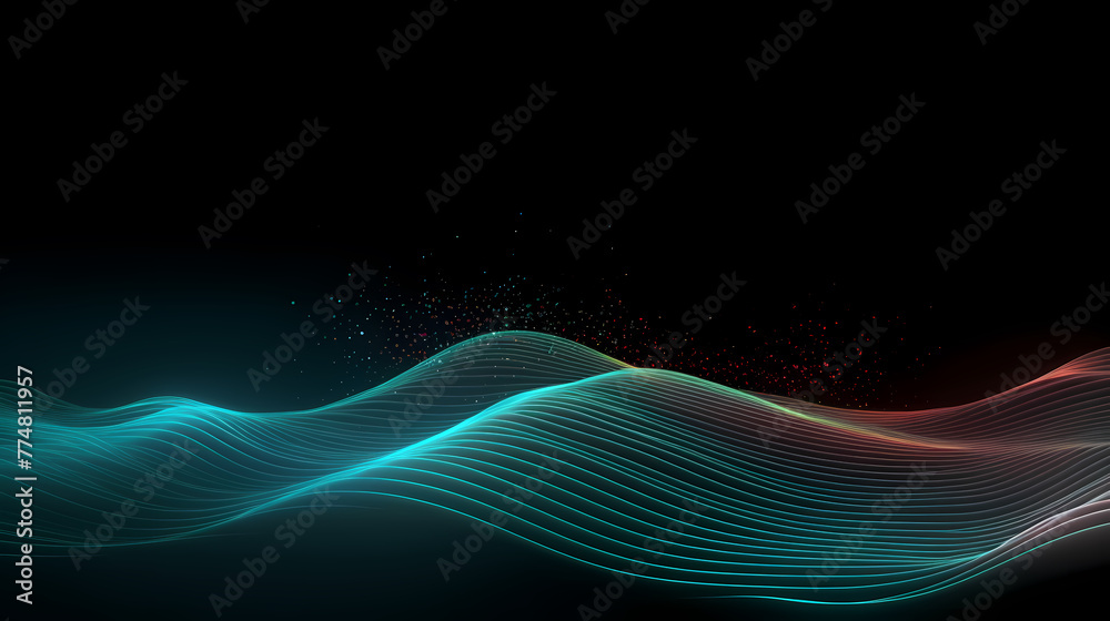 Technology-sense abstract particle lines Technology-sense abstract particle lines