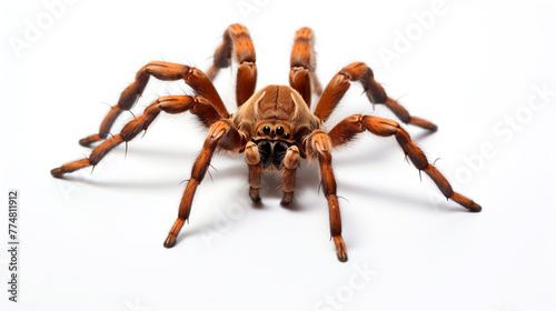 Spider Tarantula brachipelma smithi on a white background