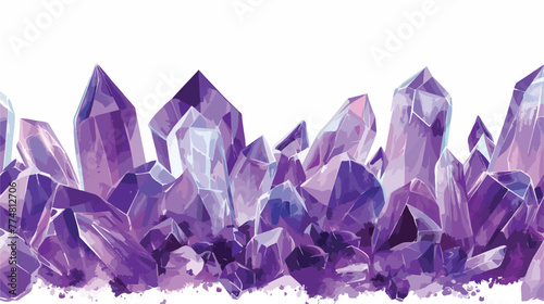 Illustration of an amethyst background banner flat vector