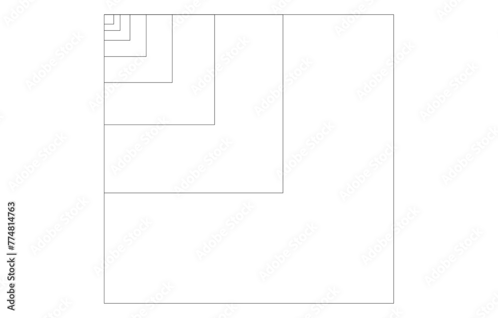 Ratio used in design, combination of squares in the golden ratio Ratio used in design, combination of squares in the golden ratio
