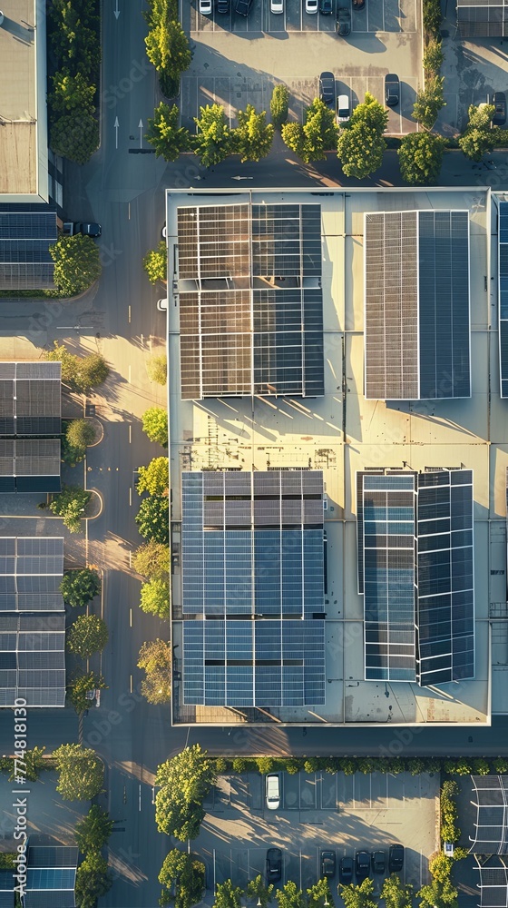 An industrial complex with a green twist, its buildings and parking ... - Green Building Industrial Apartment Complex