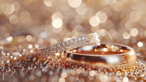 Step into a world where love reigns supreme, as designer wedding rings sparkle against a backdrop of pure radiance.