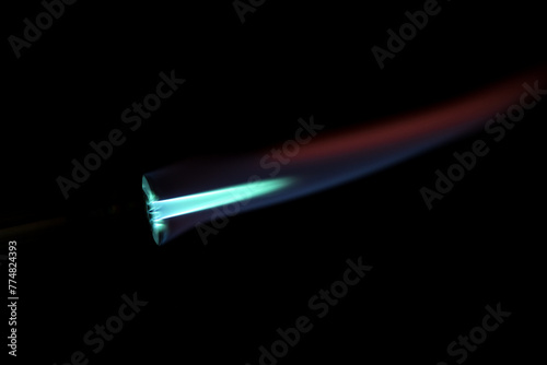 the flame of a gas burner photo