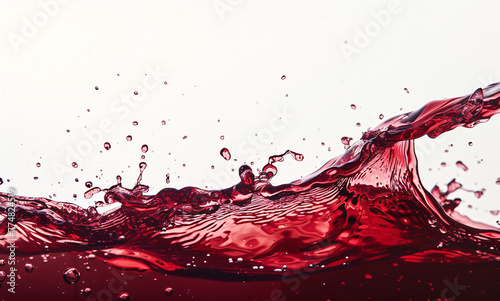 liquid red wine splash
