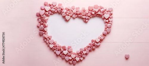 Title:
heart made of flowers on a white background. Valentine's day concept. romance. love. generative ai.
