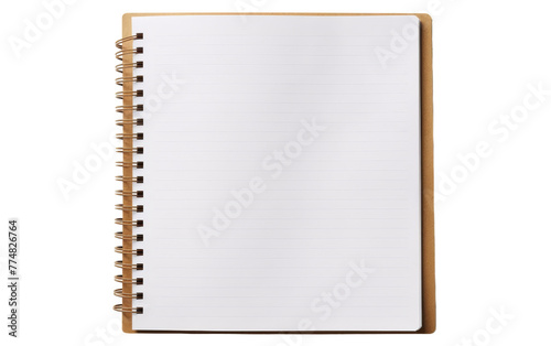 A spiral notebook sits with a blank page on top, ready for creativity to flow