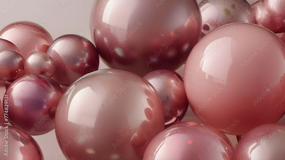 pink Glass Spheres in Harmony pink Glass Spheres in Harmony