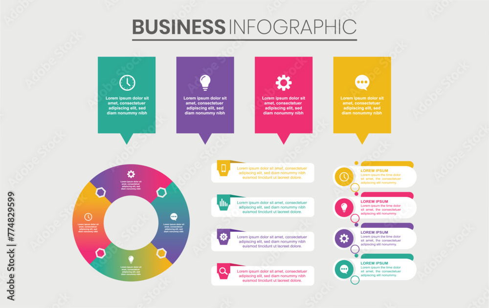 Colorful infographic creative concept template Colorful infographic creative concept template