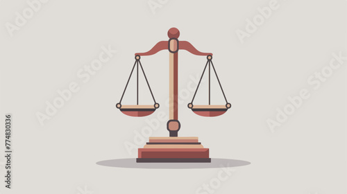 Scales weighing weight balance vector icon on a grey