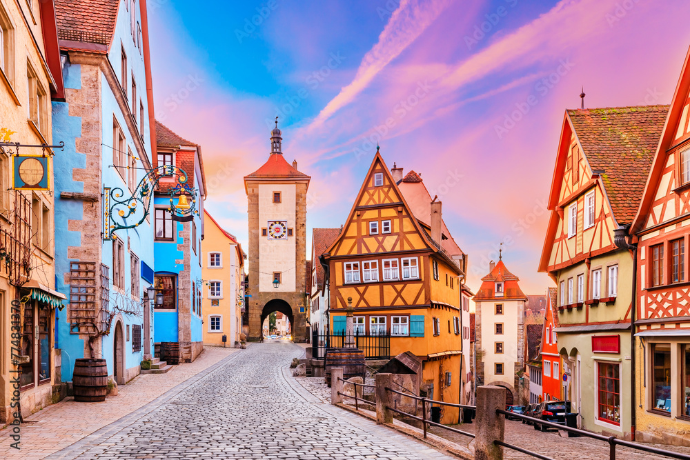 Rothenburg ob der Tauber, Bavaria, Germany.