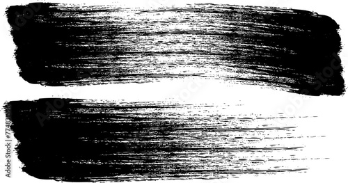Grunge Paint stripe . Vector brush Stroke . Distressed banner . Black isolated paintbrush collection . Modern Textured shape . Dry border in Black.zip