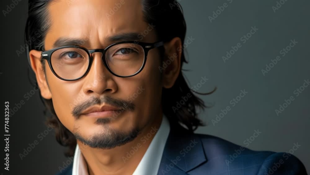 Mature Filipino Executive with Sleek Black Hair and Professional Attire. Generative ai Mature Filipino Executive with Sleek Black Hair and Professional Attire. Generative ai