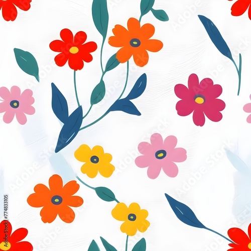 Blooming bliss Floral fantasies Textile pattern