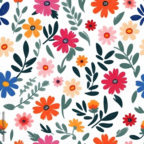 Blooming bliss Floral fantasies Textile pattern